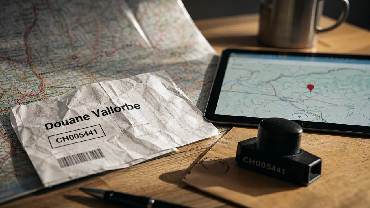 Douane Vallorbe : code CH005441 sur documents