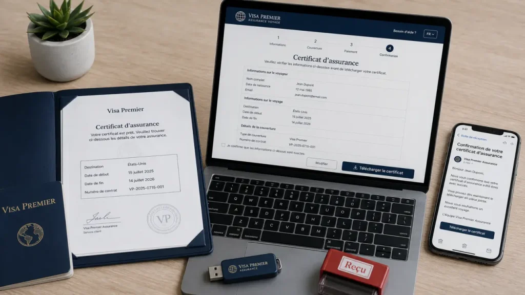 Visa Premier : où télécharger l’attestation d’assurance voyage pour un visa
