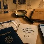 Chapka assurance voyage : passeport et devis assurance voyage sur table