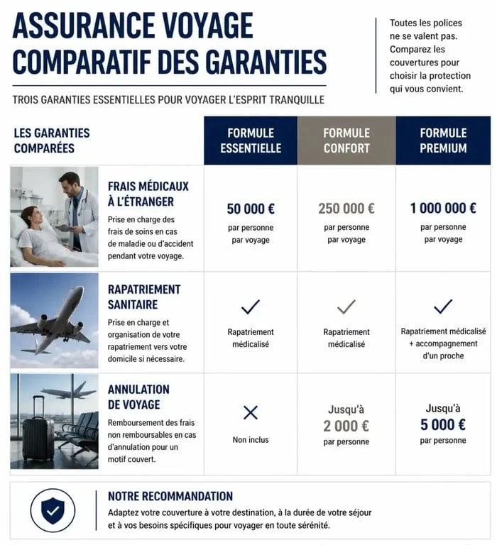 Comparatif des garanties de l'assurance voyage Chapka pour choisir la meilleure protection