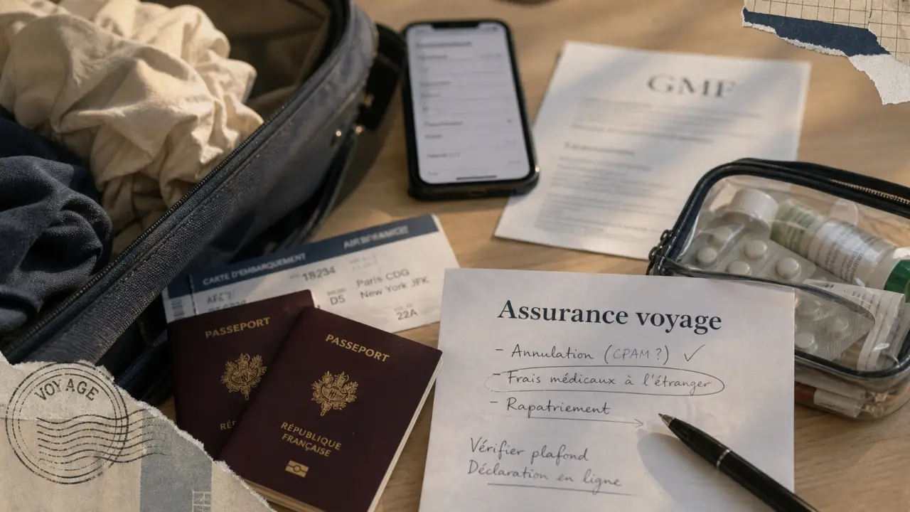 GMF assurance voyage : valise, passeports, médicaments et rapatriement