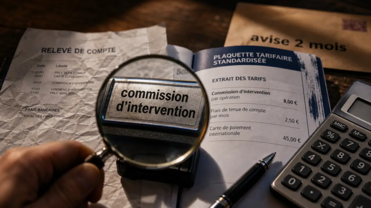 Lois sur les frais bancaires : commission d’intervention, 14 jours, 2 mois, plafonds à vérifier