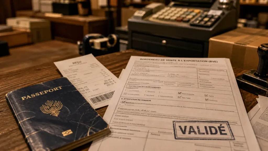 Tax free en boutique : 100 € TTC, BVE et les erreurs qui bloquent la détaxe