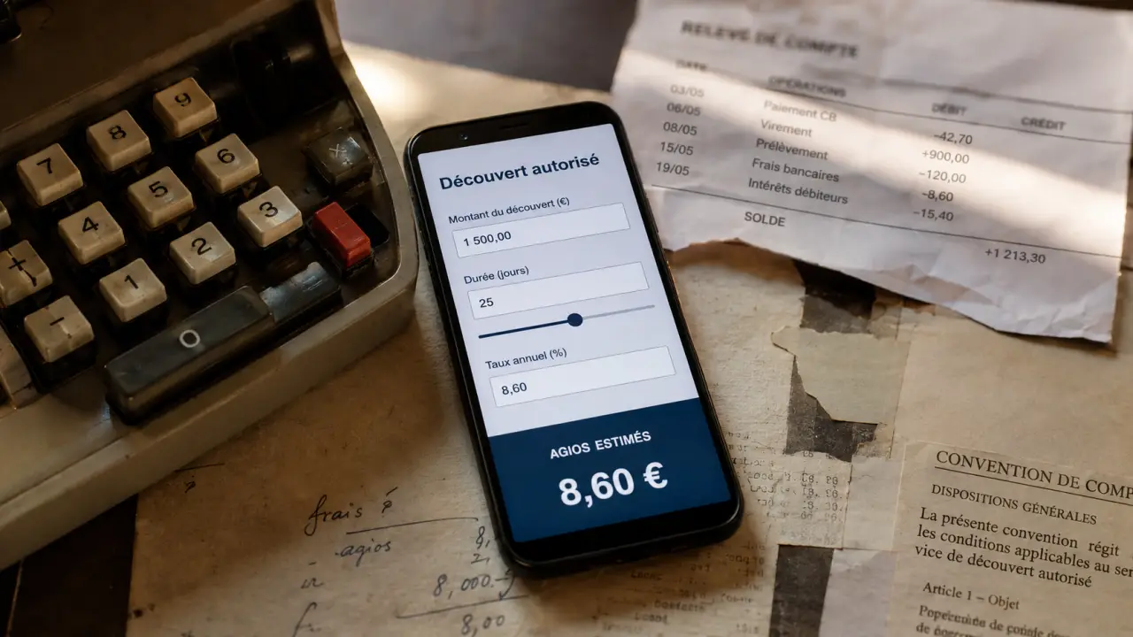 Banque en ligne avec découvert autorisé : 30 jours et agios à vérifier
