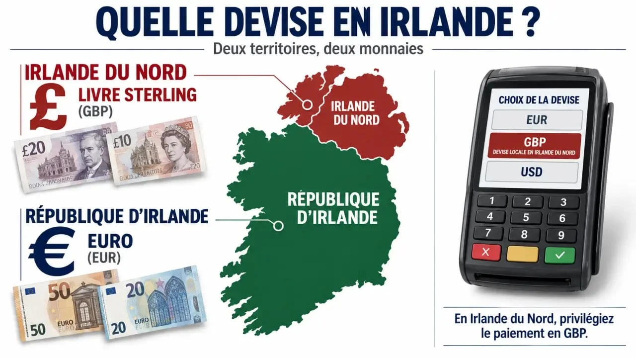 Devises Irlande : euro en République d’Irlande et livre sterling en Irlande du Nord