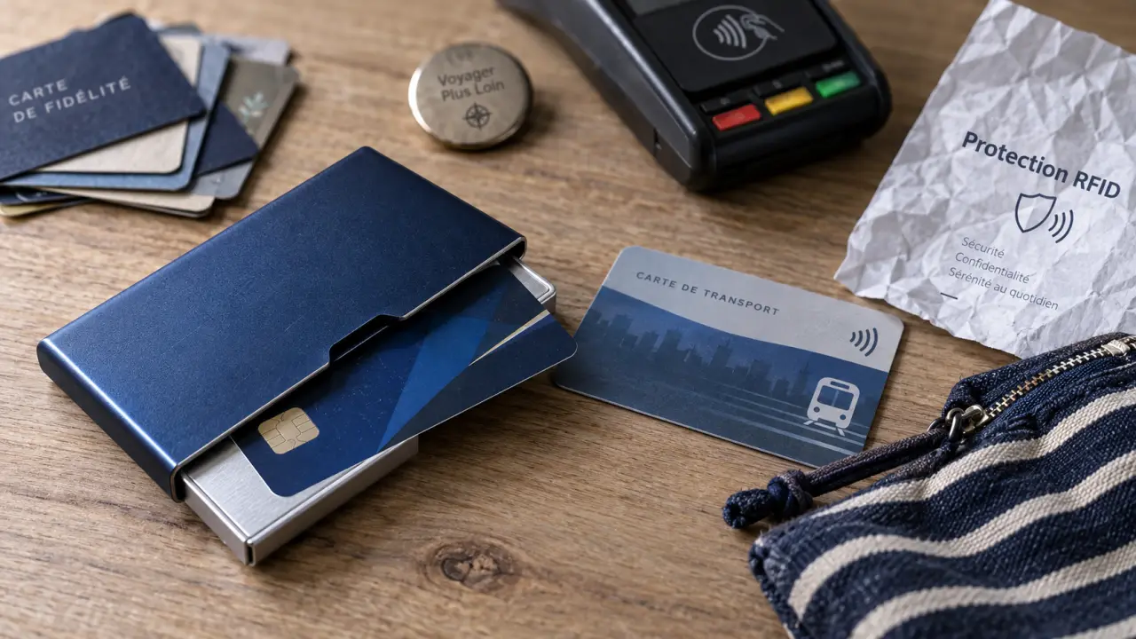 Protection carte bancaire anti-RFID avec étui aluminium