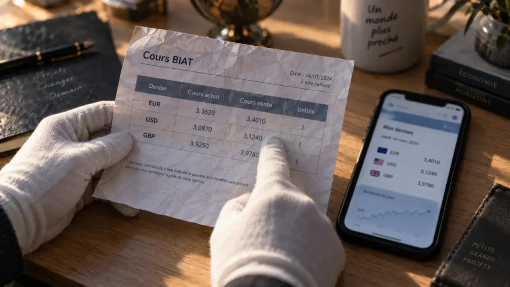 Taux de change BIAT : achat, vente et l’unité qui peut fausser le calcul