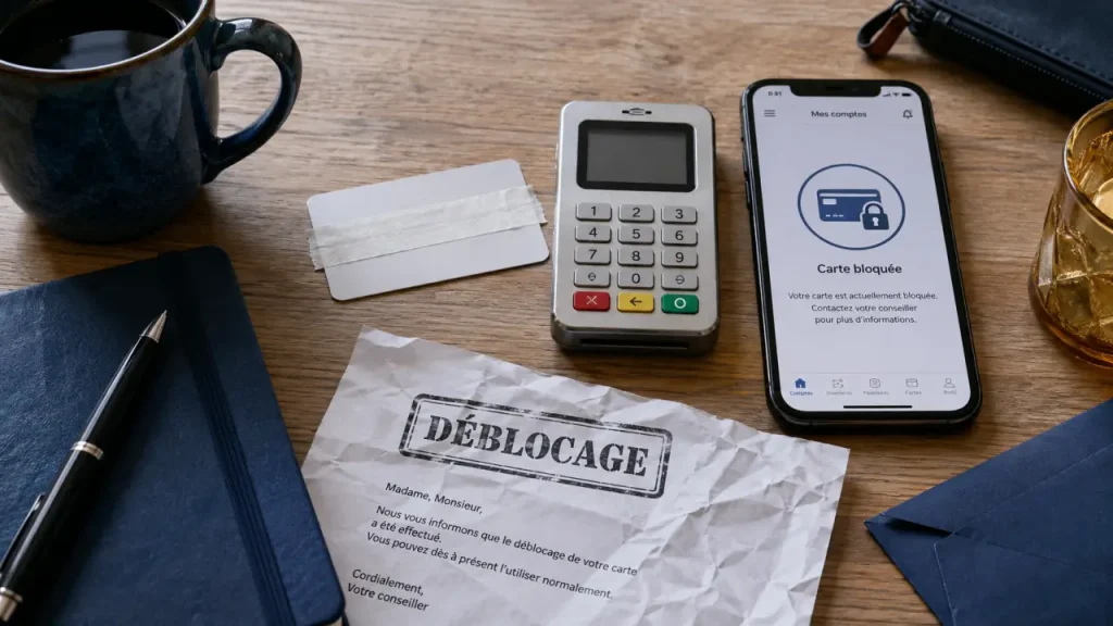 Carte bancaire bloquée : immédiat, 24h ou 3 à 4 jours selon la cause