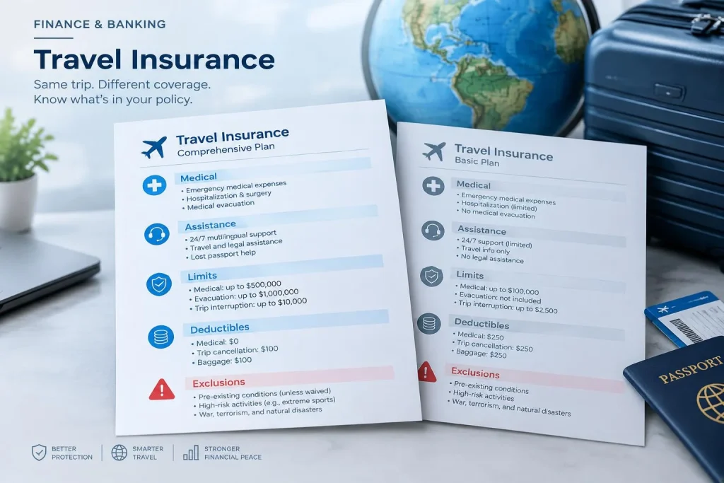 Comparer une assurance voyage exige quatre vérifications, surtout sur les exclusions