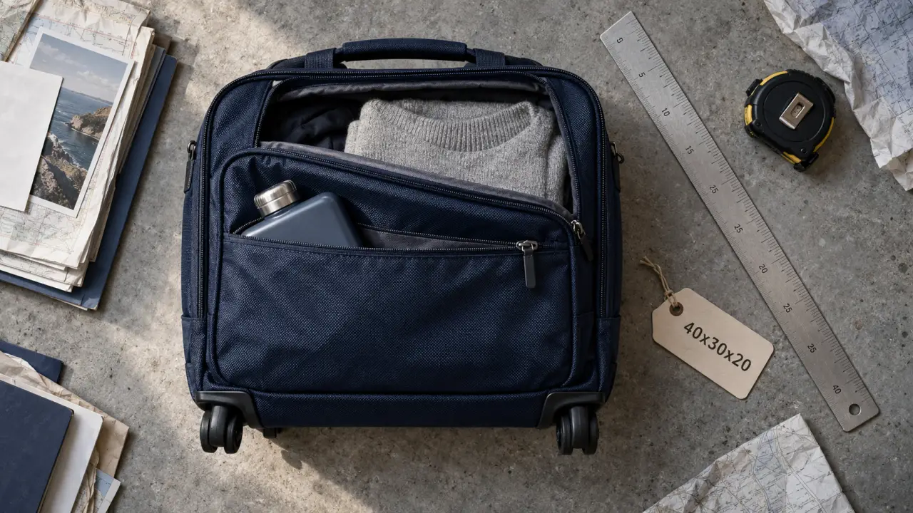 Bagages 40 30 20 : bagage sous-siège 40 x 30 x 20 cm mesuré